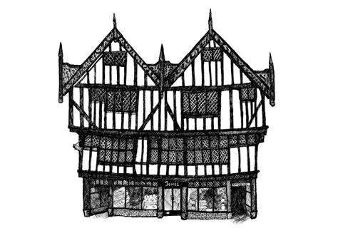 how to draw a tudor house|tudor house drawing worksheet.